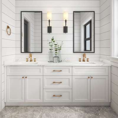 Customized modern double bowl used bathroom vanity craigslist