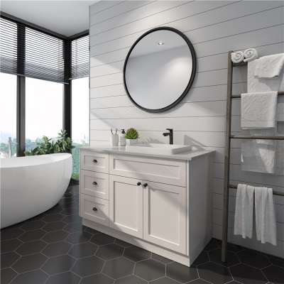 Modern style waterproof Contemporary wall hanging basin bathroom cabinets